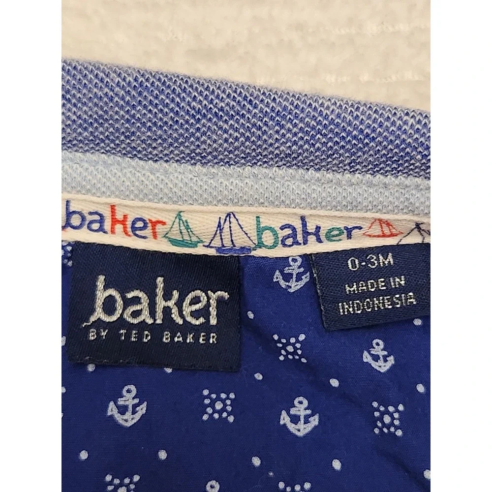 TED BAKER Baby Boys Clothes Jersey Cotton Polo Romper All-In-One 0-3‎ Months
